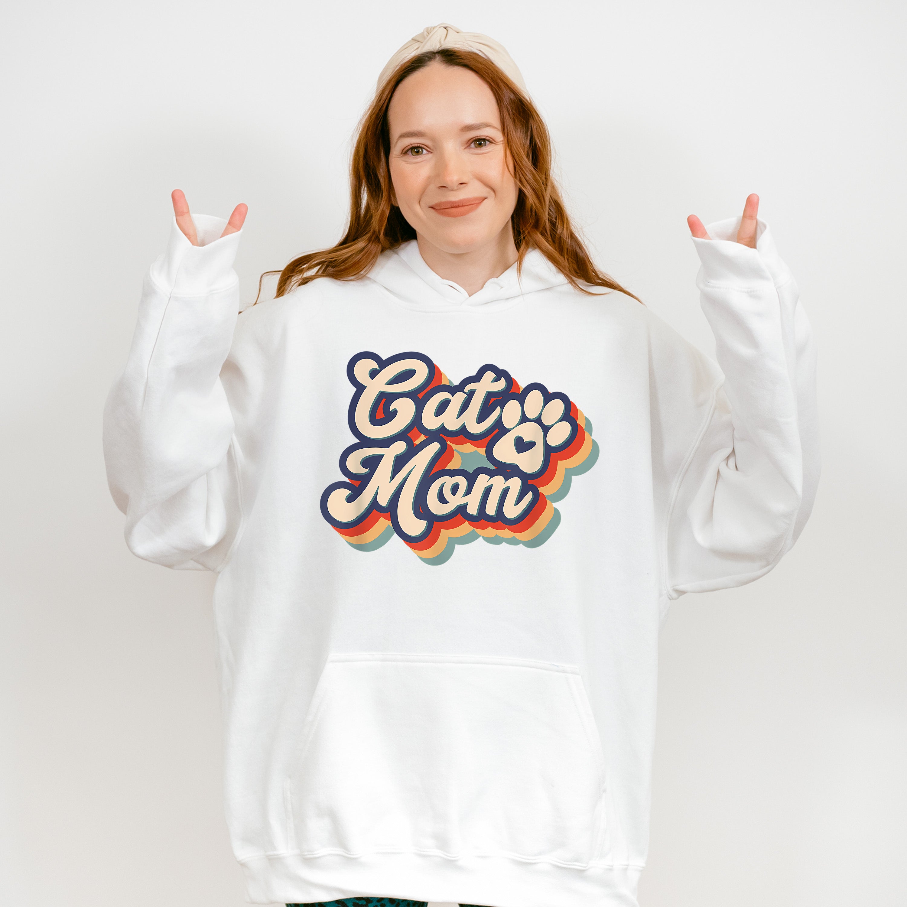 Cat Mom Paw Design - Cats Unisex Crewneck T-Shirt Sweatshirt Hoodie