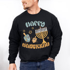 Happy Hanukkah Candlestick Design - Hanukka Unisex Crewneck T-Shirt Sweatshirt Hoodie