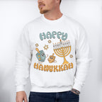 Happy Hanukkah Candlestick Design - Hanukka Unisex Crewneck T-Shirt Sweatshirt Hoodie