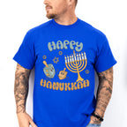 Happy Hanukkah Candlestick Design - Hanukka Unisex Crewneck T-Shirt Sweatshirt Hoodie