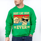 Best Cat Mom Ever Cool Cat Design - Cats Unisex Crewneck T-Shirt Sweatshirt Hoodie