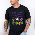 Just A Girl Who Loves Hummingbirds - Birds Unisex Crewneck T-Shirt Sweatshirt Hoodie