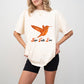 Hope Faith Love Orange Hummingbird Design - Birds Unisex Crewneck T-Shirt Sweatshirt Hoodie