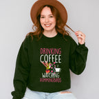 Drinking Coffee Watching Hummingbirds - Birds Unisex Crewneck T-Shirt Sweatshirt Hoodie