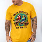 Easily Distracted By Birds Colorful Design - Birds Unisex Crewneck T-Shirt Sweatshirt Hoodie