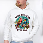 Easily Distracted By Birds Colorful Design - Birds Unisex Crewneck T-Shirt Sweatshirt Hoodie