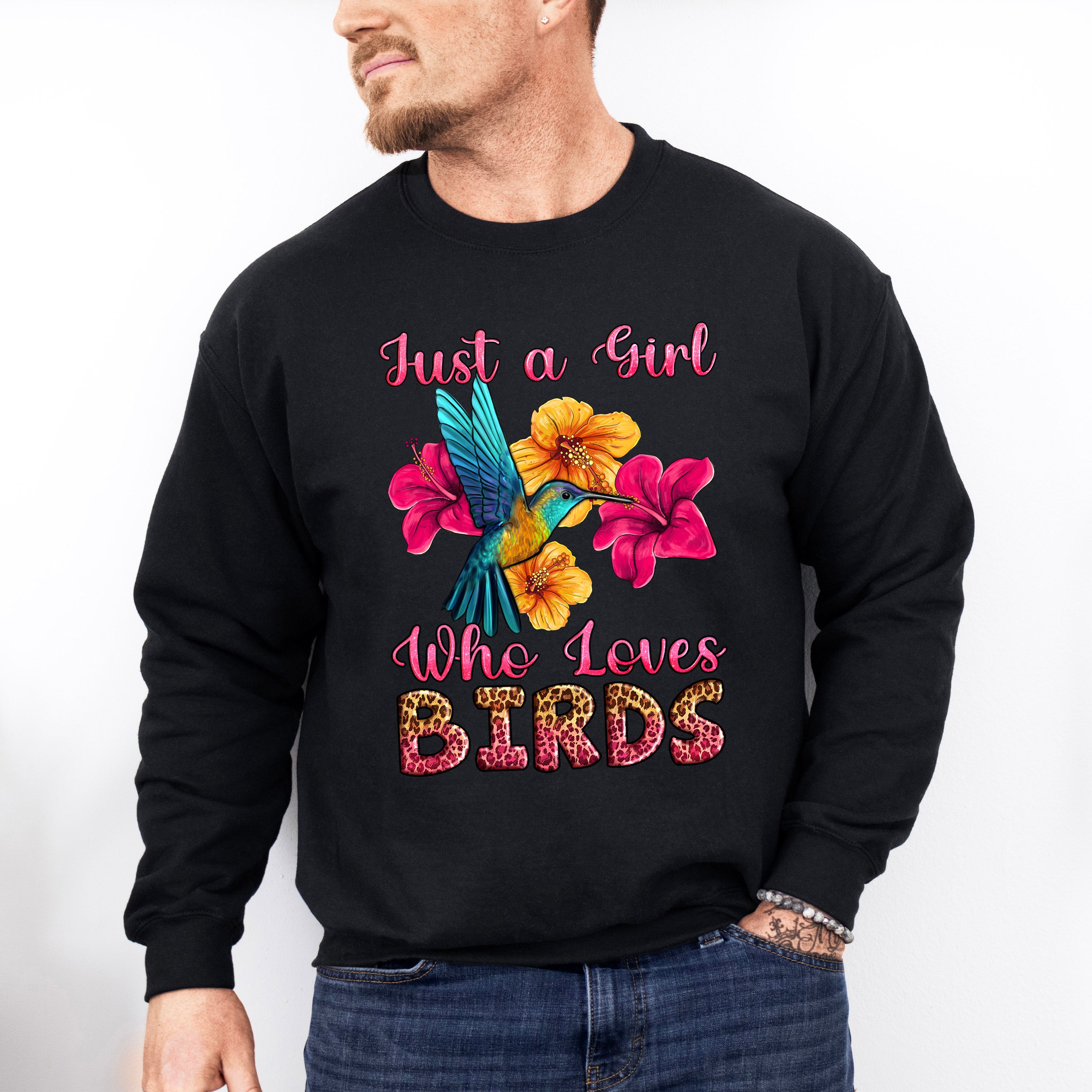 Just A Girl Who Loves Birds - Birds Unisex Crewneck T-Shirt Sweatshirt Hoodie