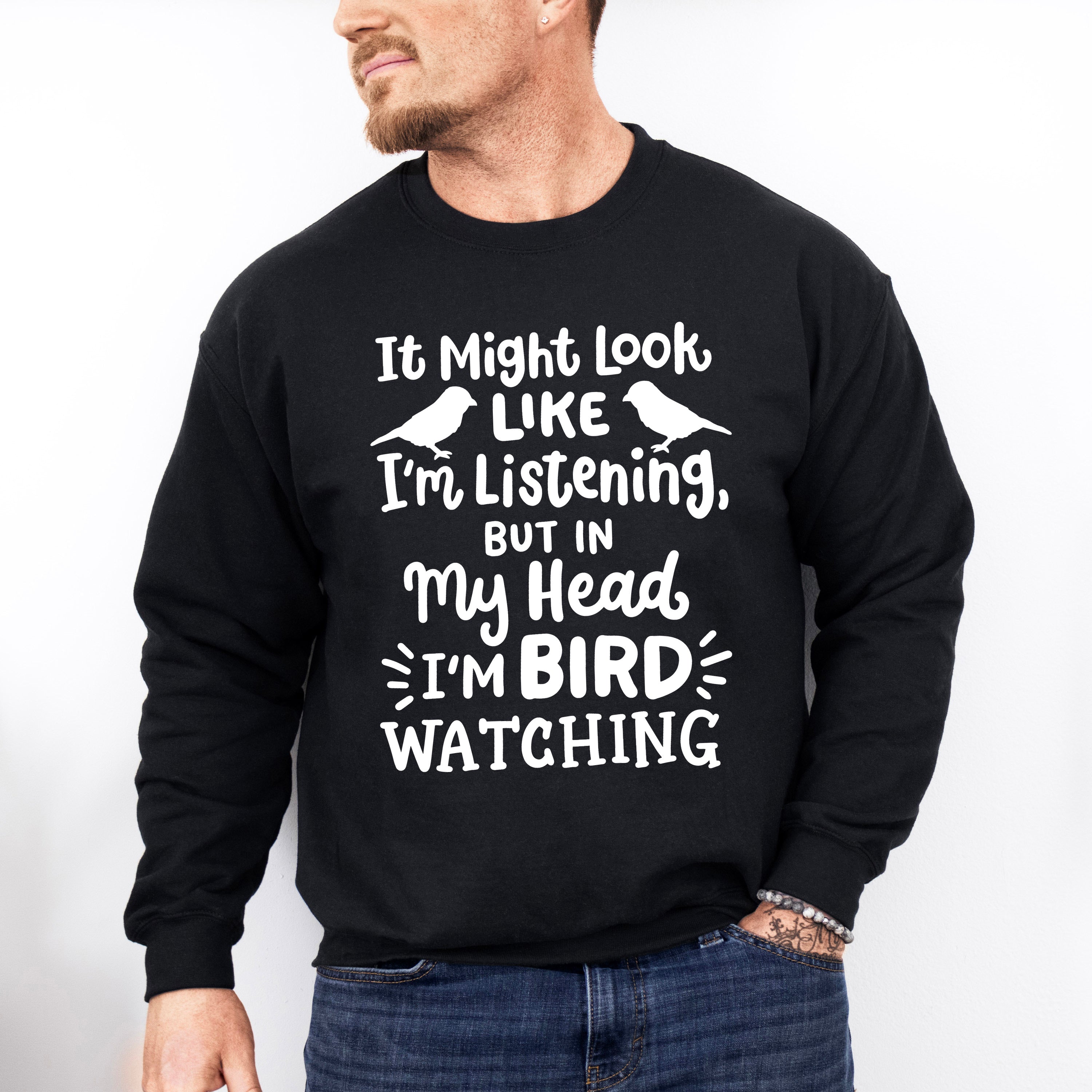 In My Head I'm Bird Watching - Birds Unisex Crewneck T-Shirt Sweatshirt Hoodie