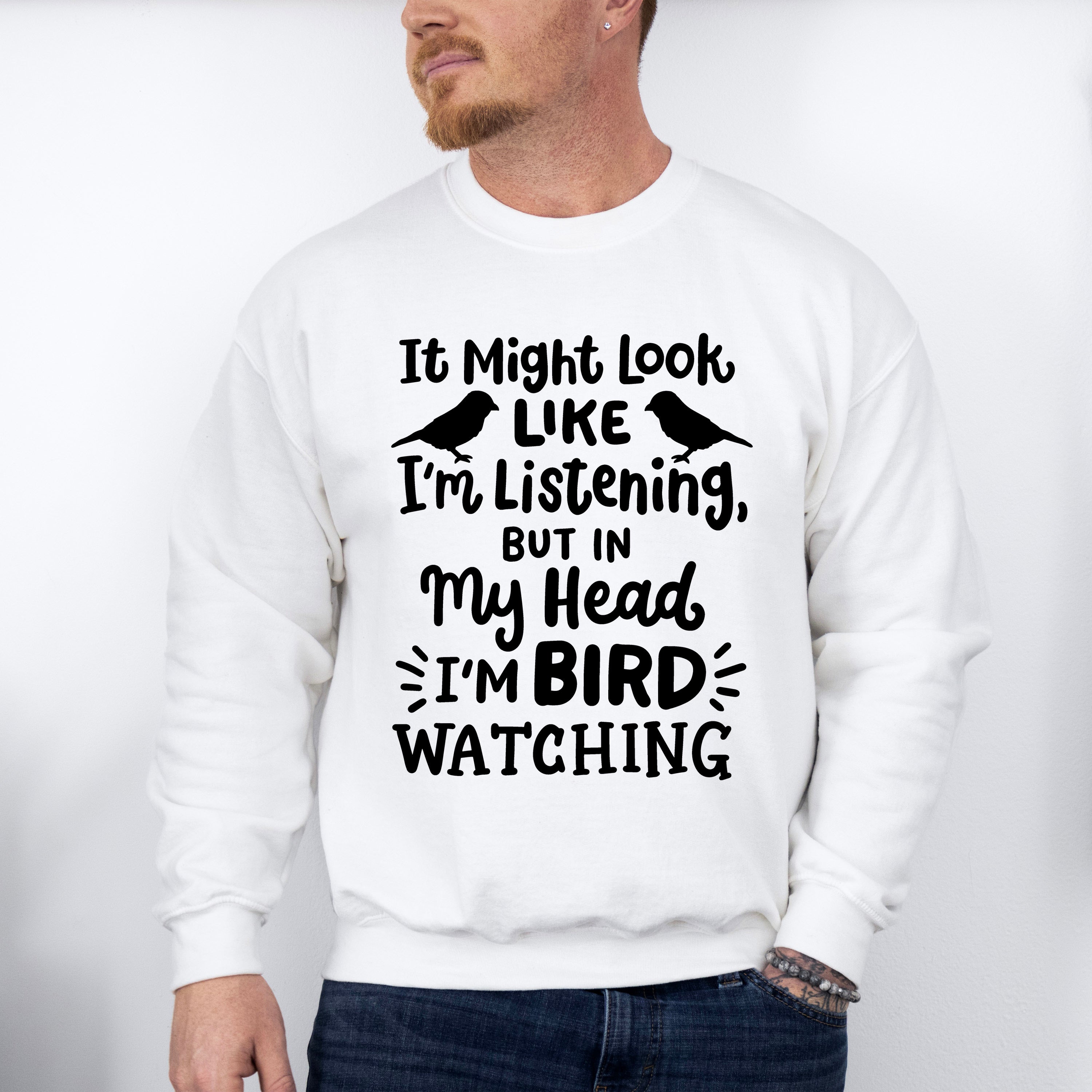 In My Head I'm Bird Watching - Birds Unisex Crewneck T-Shirt Sweatshirt Hoodie