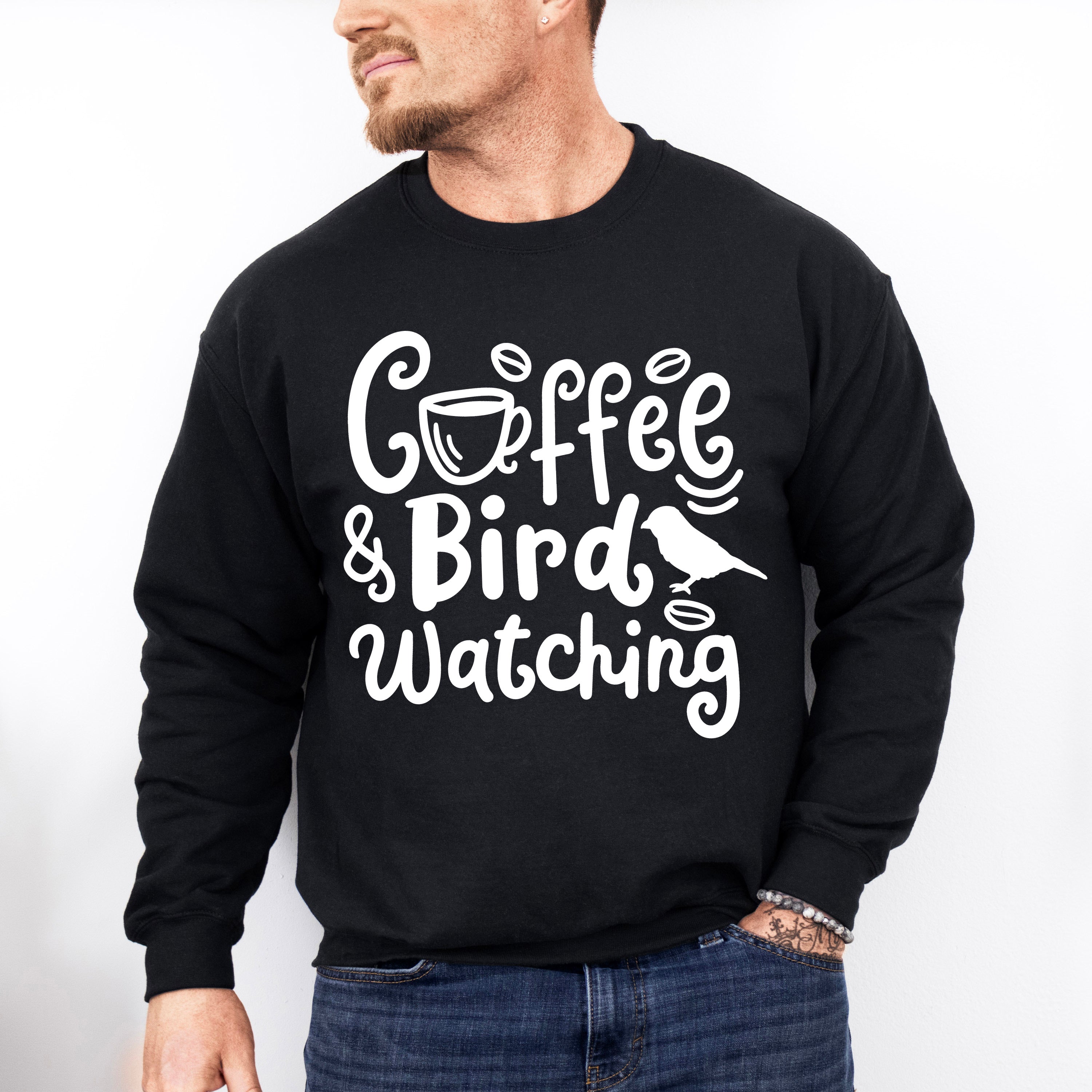 Coffee And Bird Watching - Birds Unisex Crewneck T-Shirt Sweatshirt Hoodie