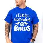 Easily Distracted By Birds Two Birds Design - Birds Unisex Crewneck T-Shirt Sweatshirt Hoodie