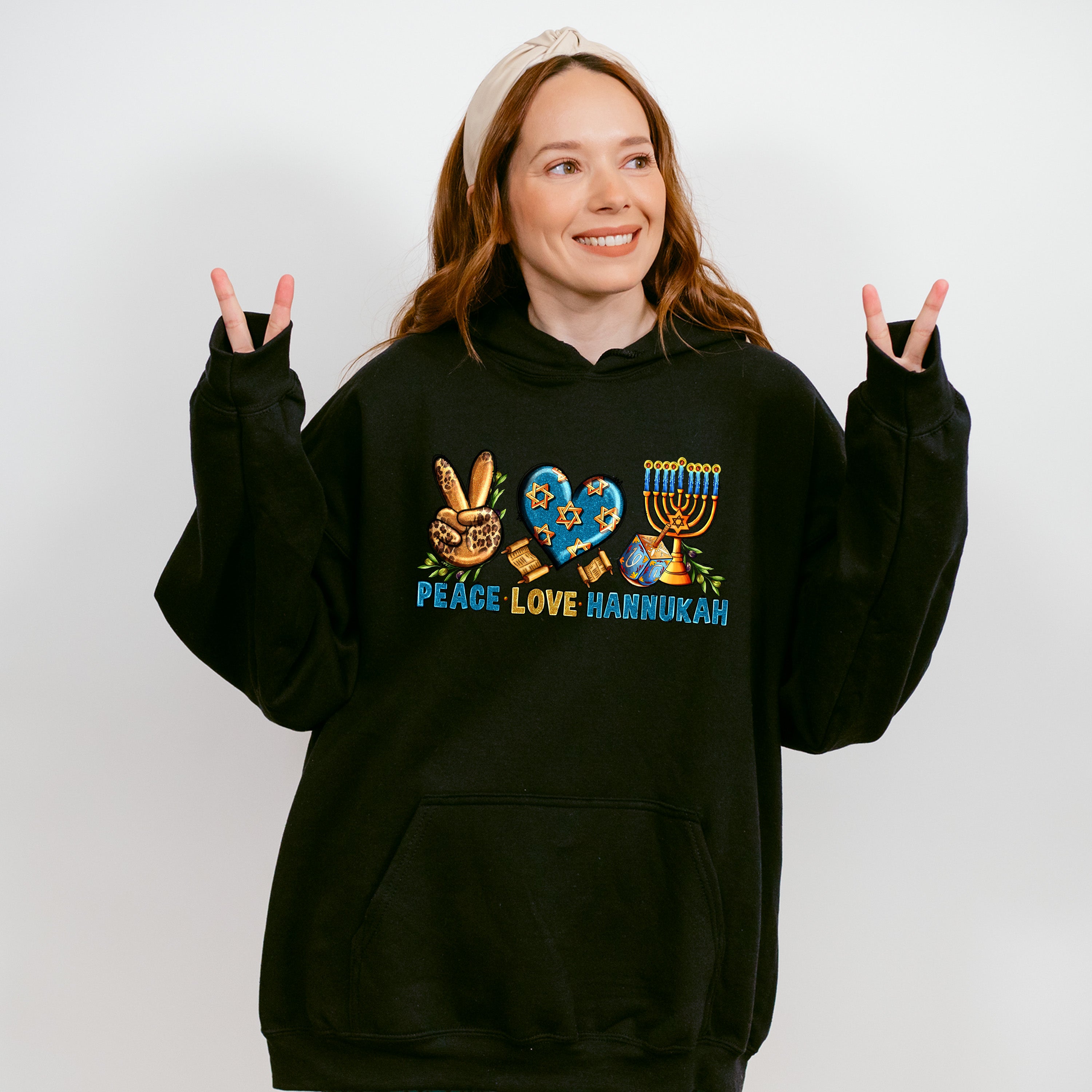 Peace Love Hanukkah - Hanukka Unisex Crewneck T-Shirt Sweatshirt Hoodie