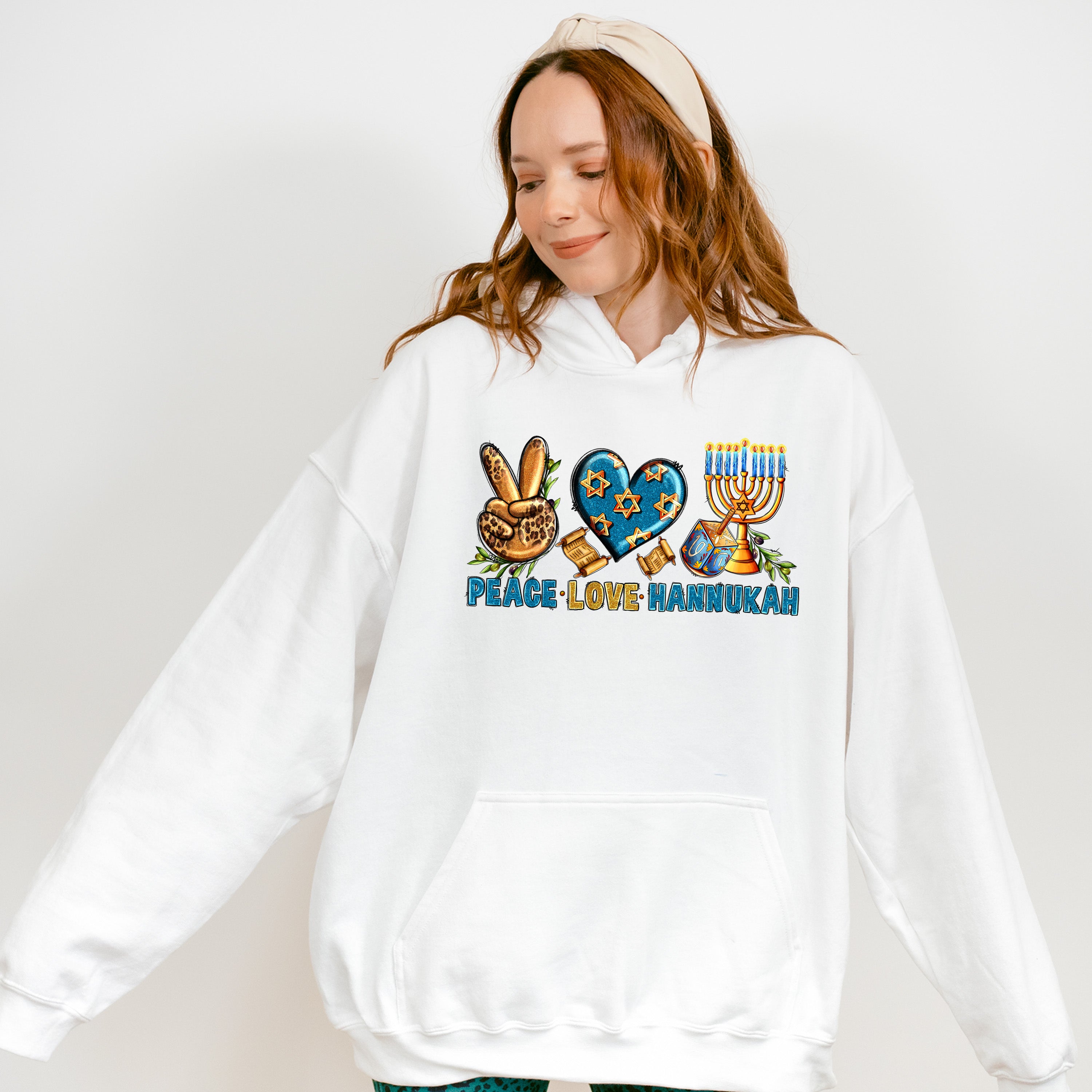 Peace Love Hanukkah - Hanukka Unisex Crewneck T-Shirt Sweatshirt Hoodie