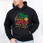 Dog Mama Life Is Ruff - Dogs Unisex Crewneck T-Shirt Sweatshirt Hoodie