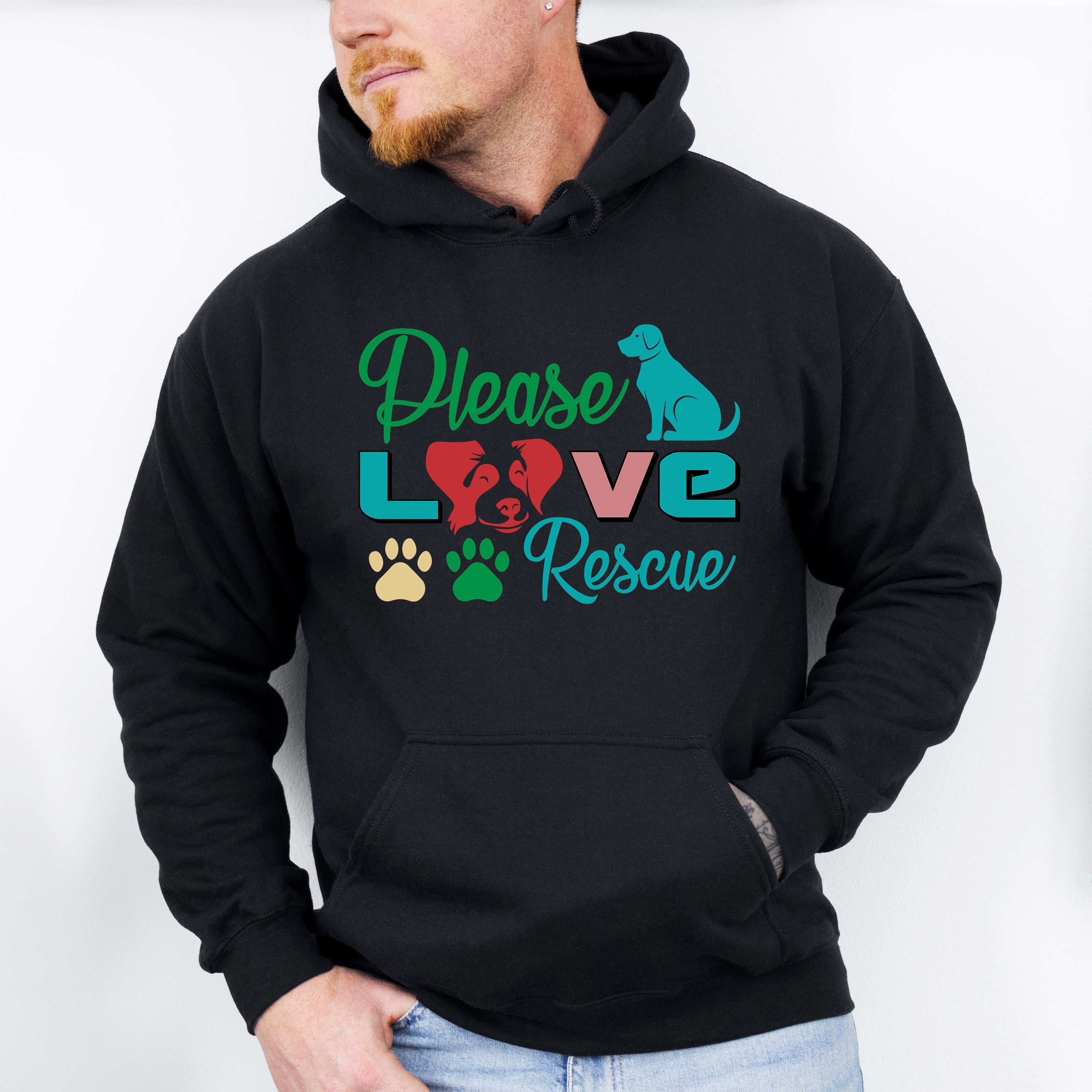 Please Love Rescue - Dogs Unisex Crewneck T-Shirt Sweatshirt Hoodie