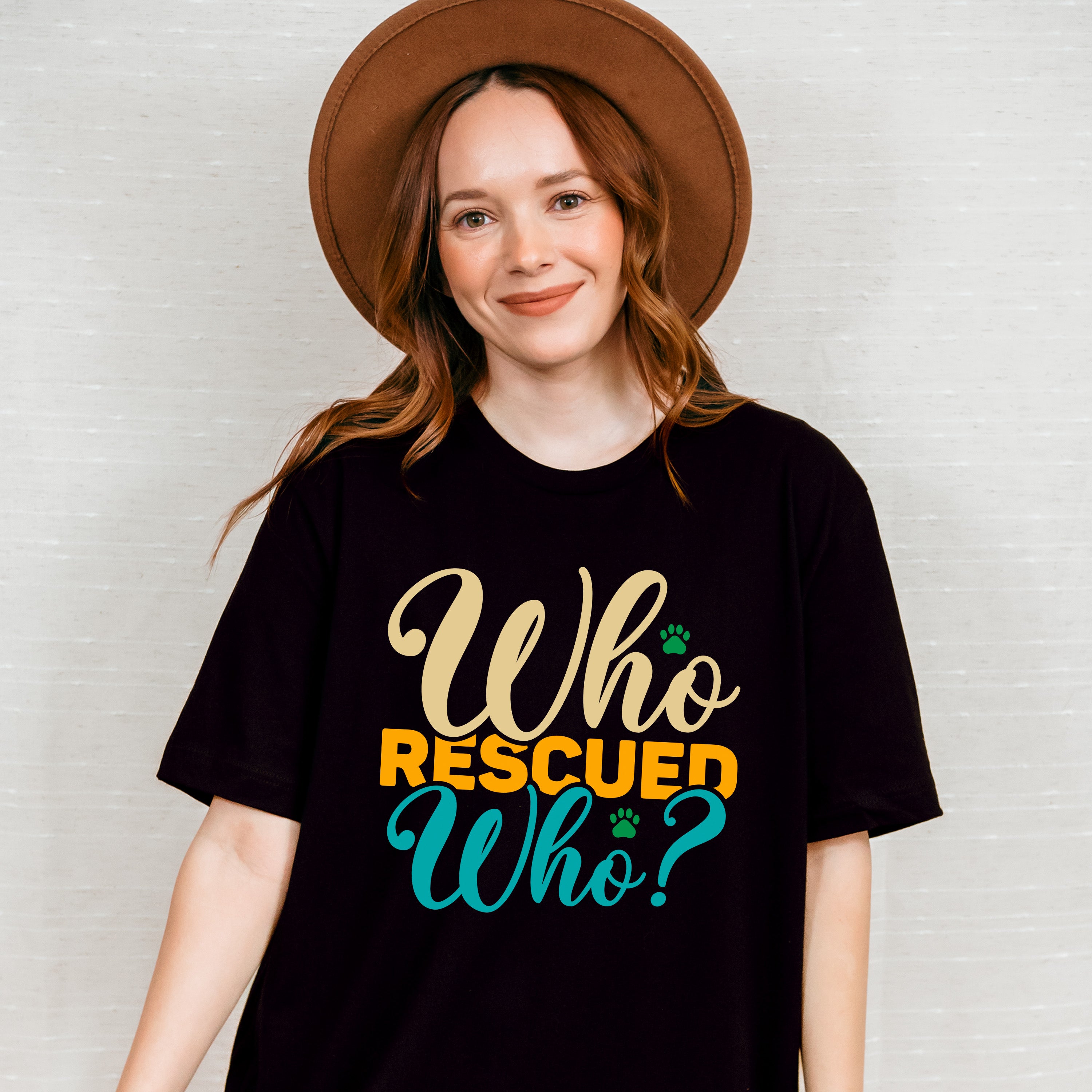 Who Rescued Who - Dogs Unisex Crewneck T-Shirt Sweatshirt Hoodie