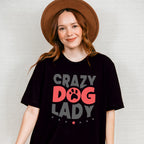 Crazy Dog Lady Paw Design - Dogs Unisex Crewneck T-Shirt Sweatshirt Hoodie