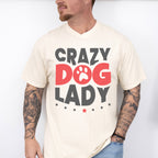 Crazy Dog Lady Paw Design - Dogs Unisex Crewneck T-Shirt Sweatshirt Hoodie