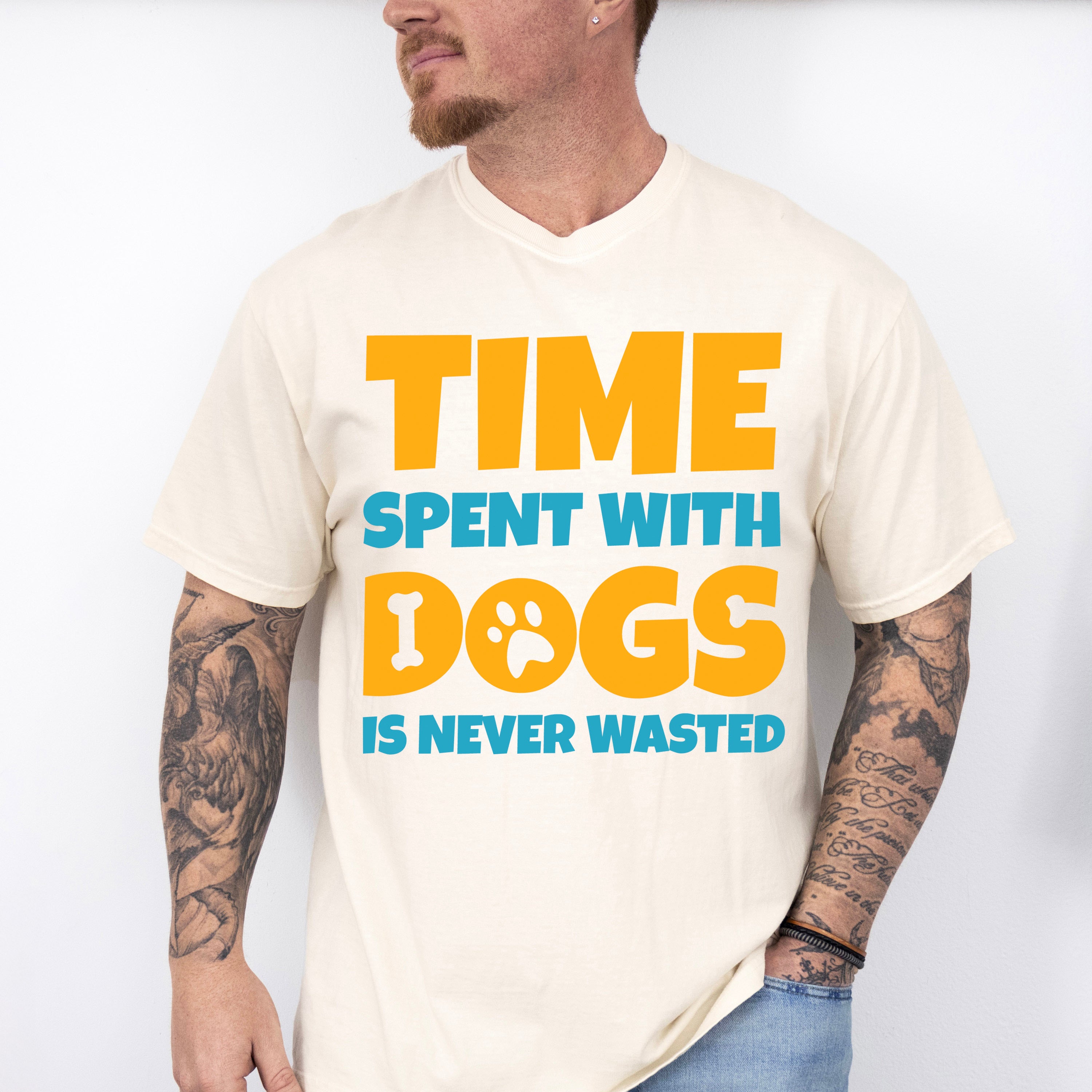 Time Spent With Dogs Is Never Wasted - Dogs Unisex Crewneck T-Shirt Sweatshirt Hoodie