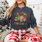 Just a Girl Christmas Doodles - Christmas Unisex Crewneck T-Shirt Sweatshirt Hoodie