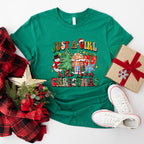 Just a Girl Christmas Doodles - Christmas Unisex Crewneck T-Shirt Sweatshirt Hoodie