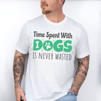 Time Spent With Dogs Is Never Wasted Paw Design - Dogs Unisex Crewneck T-Shirt Sweatshirt Hoodie