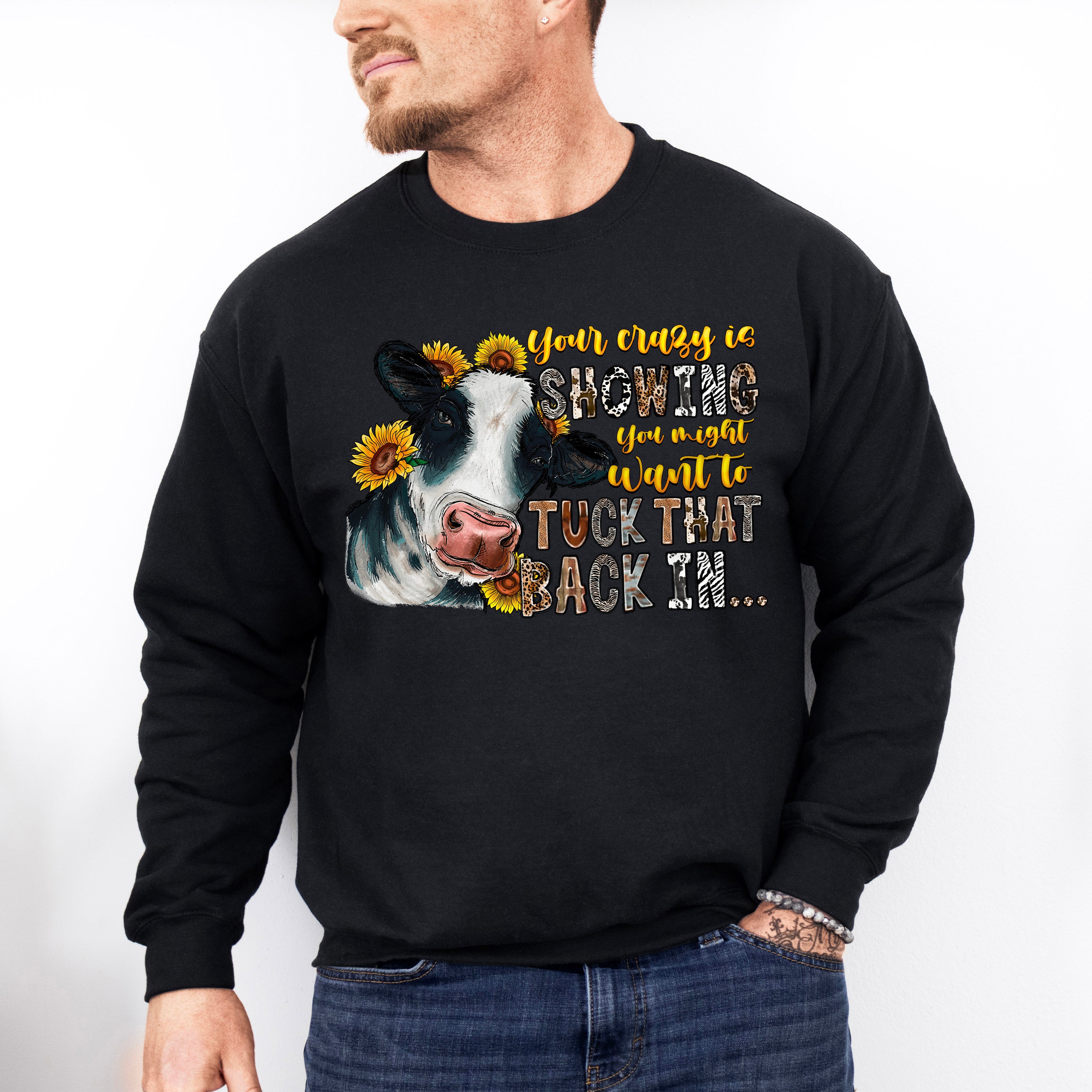 You Might Want To Tuck That Back In - Farm Animals Unisex Crewneck T-Shirt Sweatshirt Hoodie