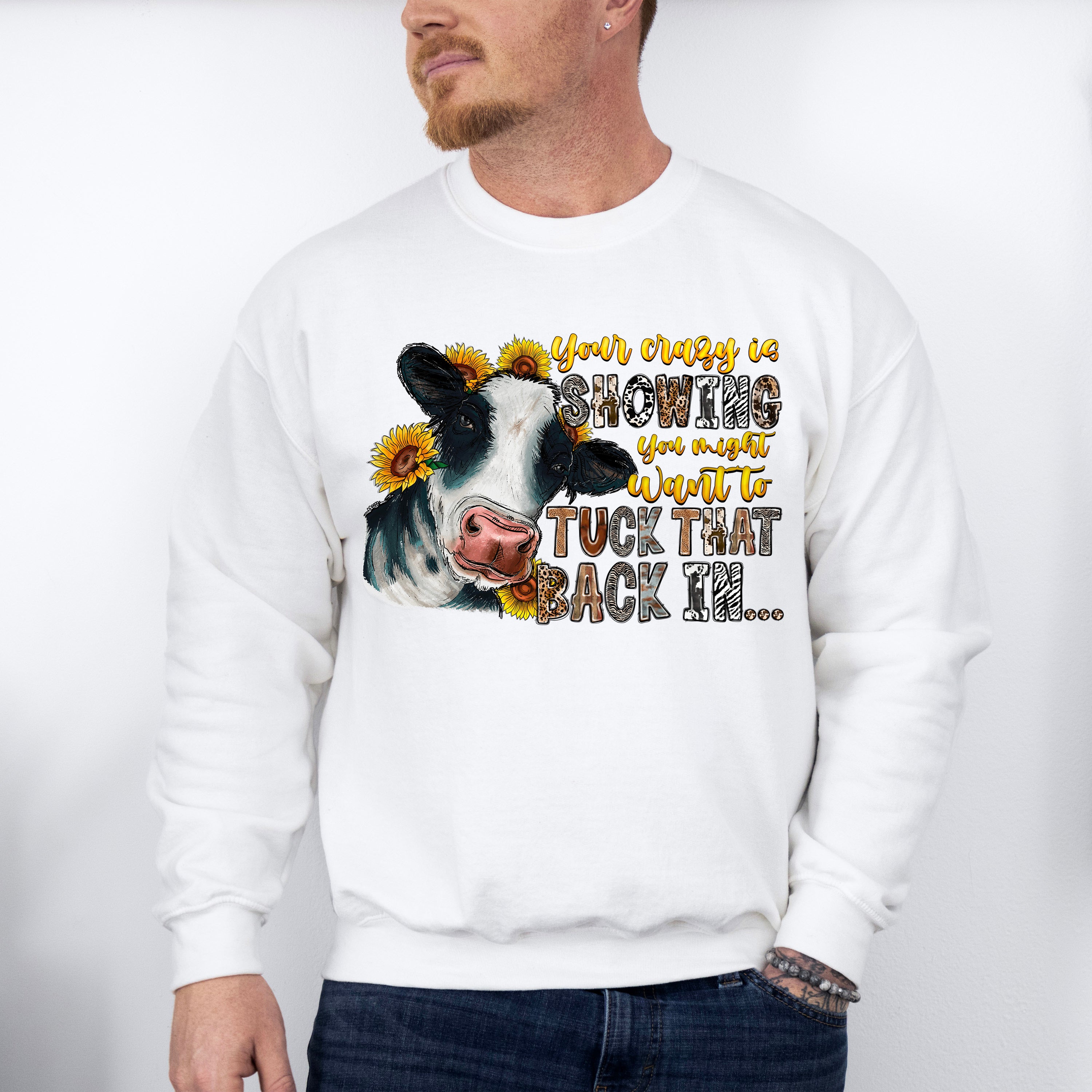You Might Want To Tuck That Back In - Farm Animals Unisex Crewneck T-Shirt Sweatshirt Hoodie