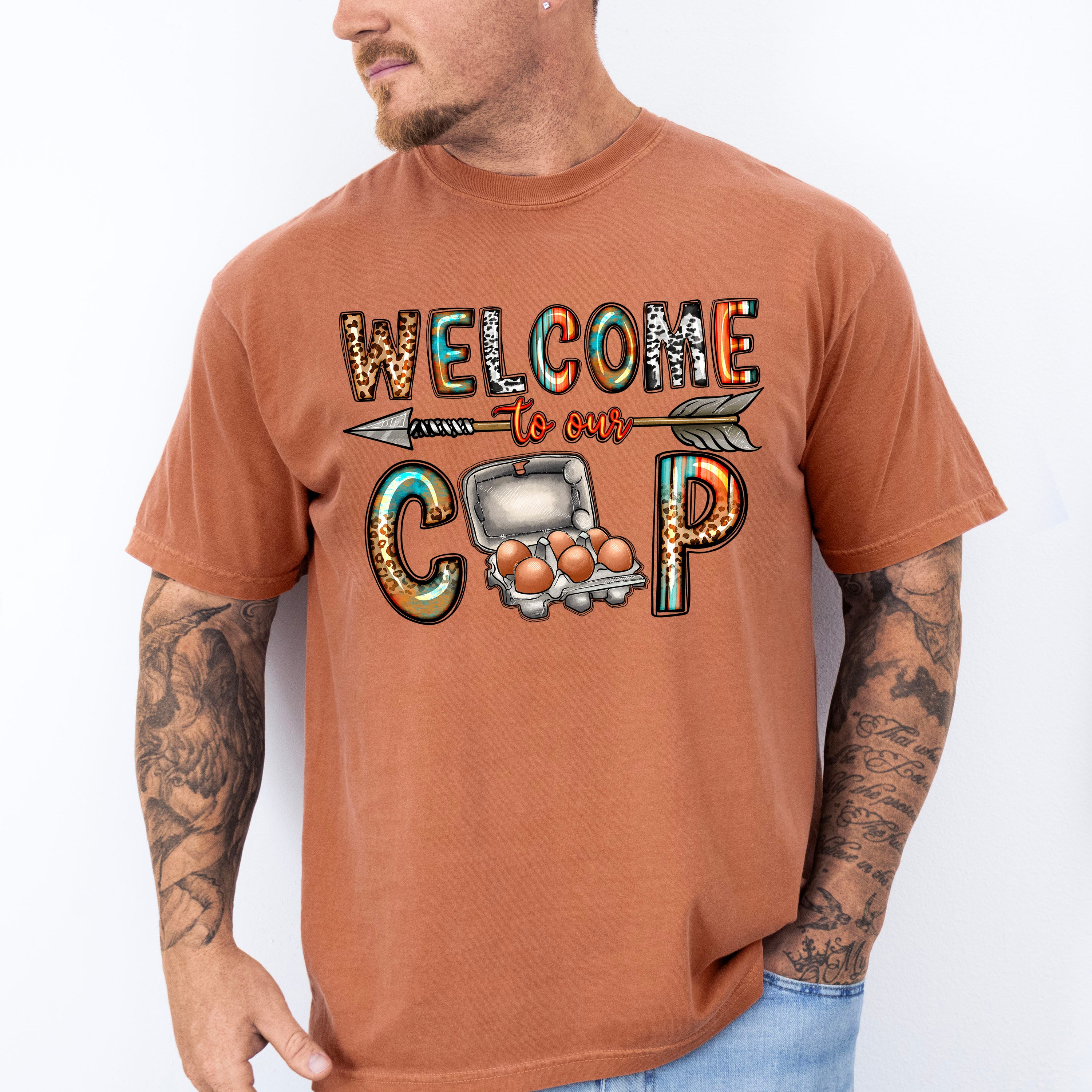 Welcome To Our Coop - Farm Animals Unisex Crewneck T-Shirt Sweatshirt Hoodie