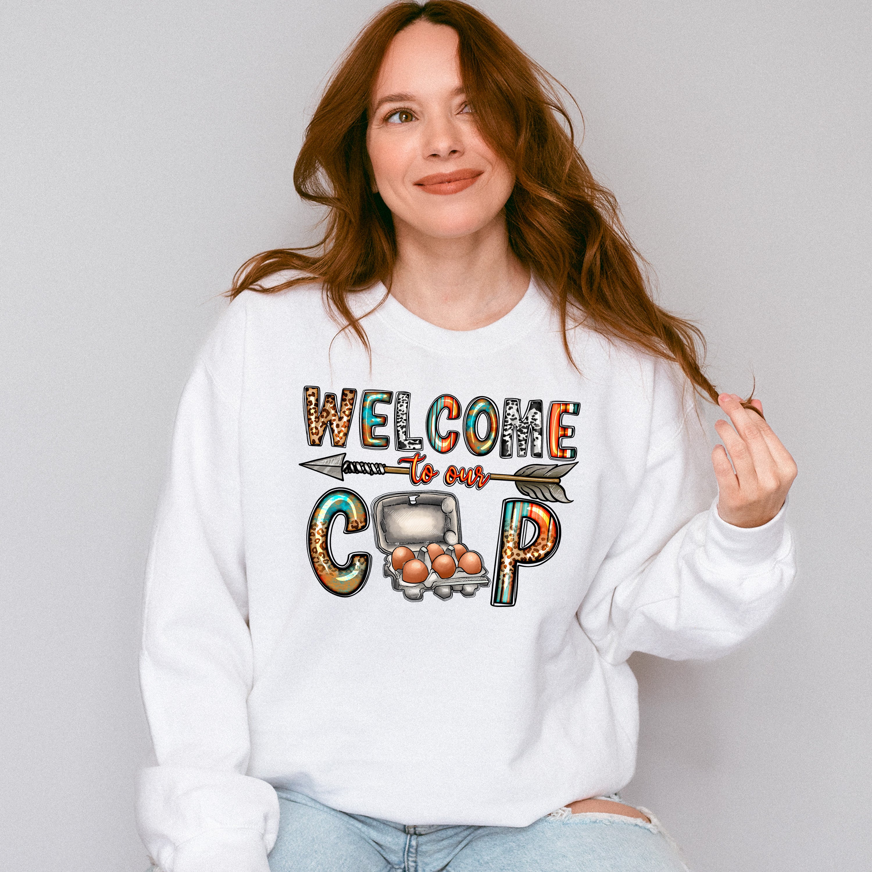 Welcome To Our Coop - Farm Animals Unisex Crewneck T-Shirt Sweatshirt Hoodie