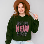 Happy New Year Glitter Design - New Years Unisex Crewneck T-Shirt Sweatshirt Hoodie
