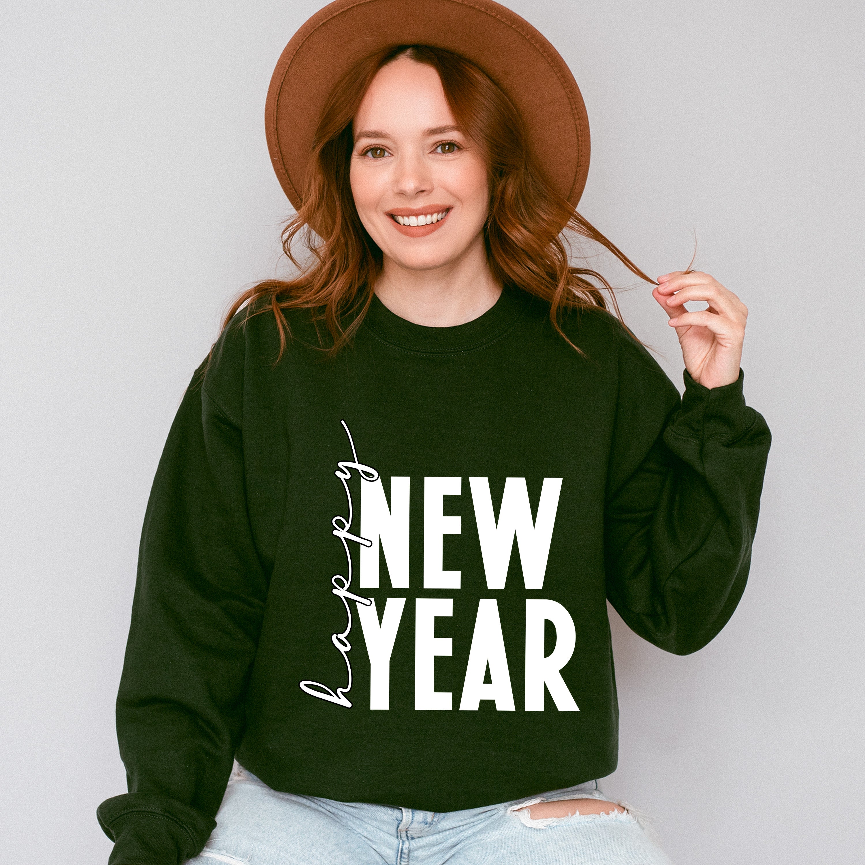 Happy New Year Design - New Years Unisex Crewneck T-Shirt Sweatshirt Hoodie