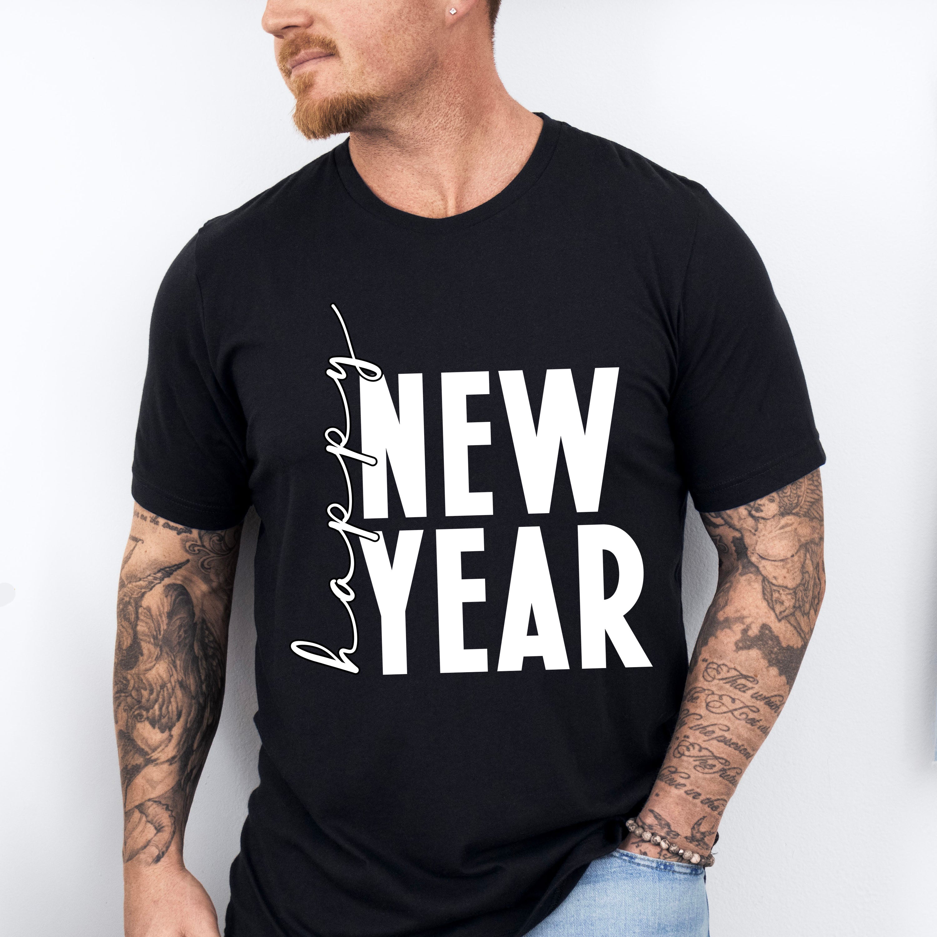 Happy New Year Design - New Years Unisex Crewneck T-Shirt Sweatshirt Hoodie