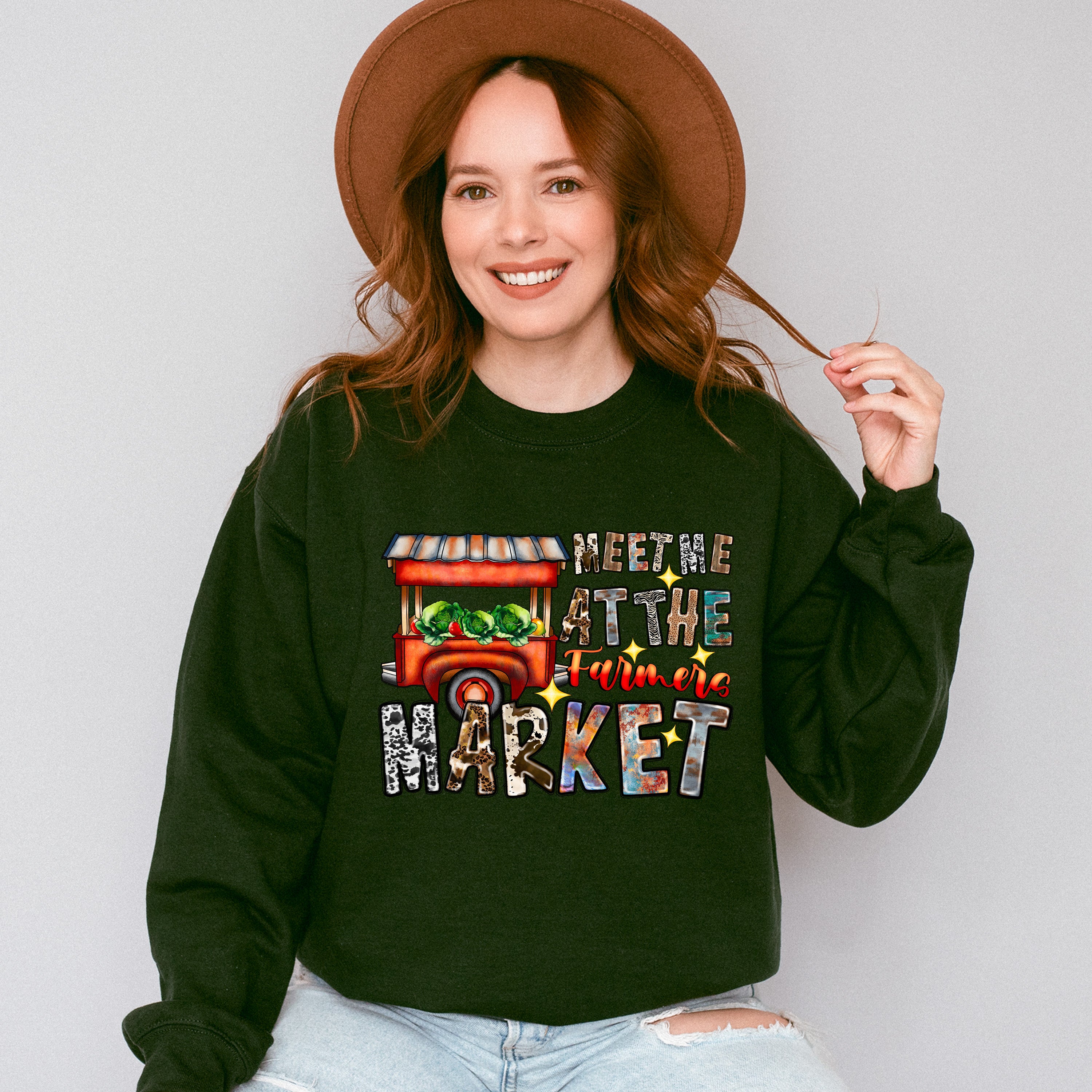 Meet Me At The Farmers Market - Farm Animals Unisex Crewneck T-Shirt Sweatshirt Hoodie