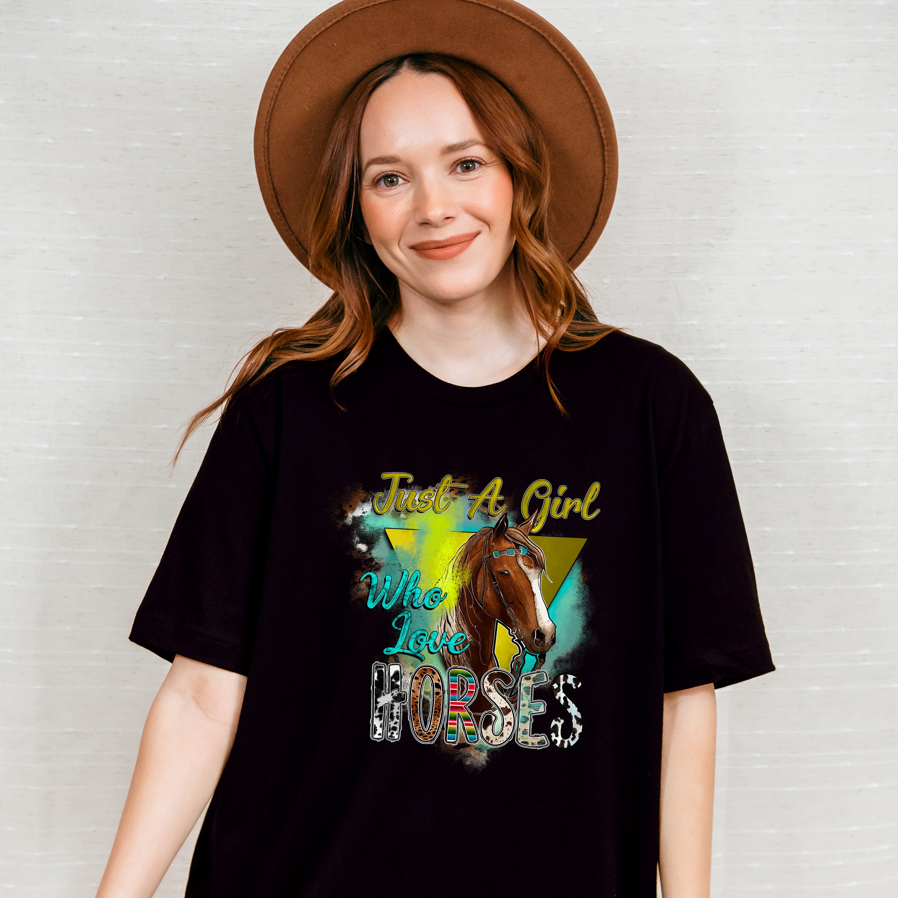 Just A Girl Who Love Horses - Farm Animals Unisex Crewneck T-Shirt Sweatshirt Hoodie