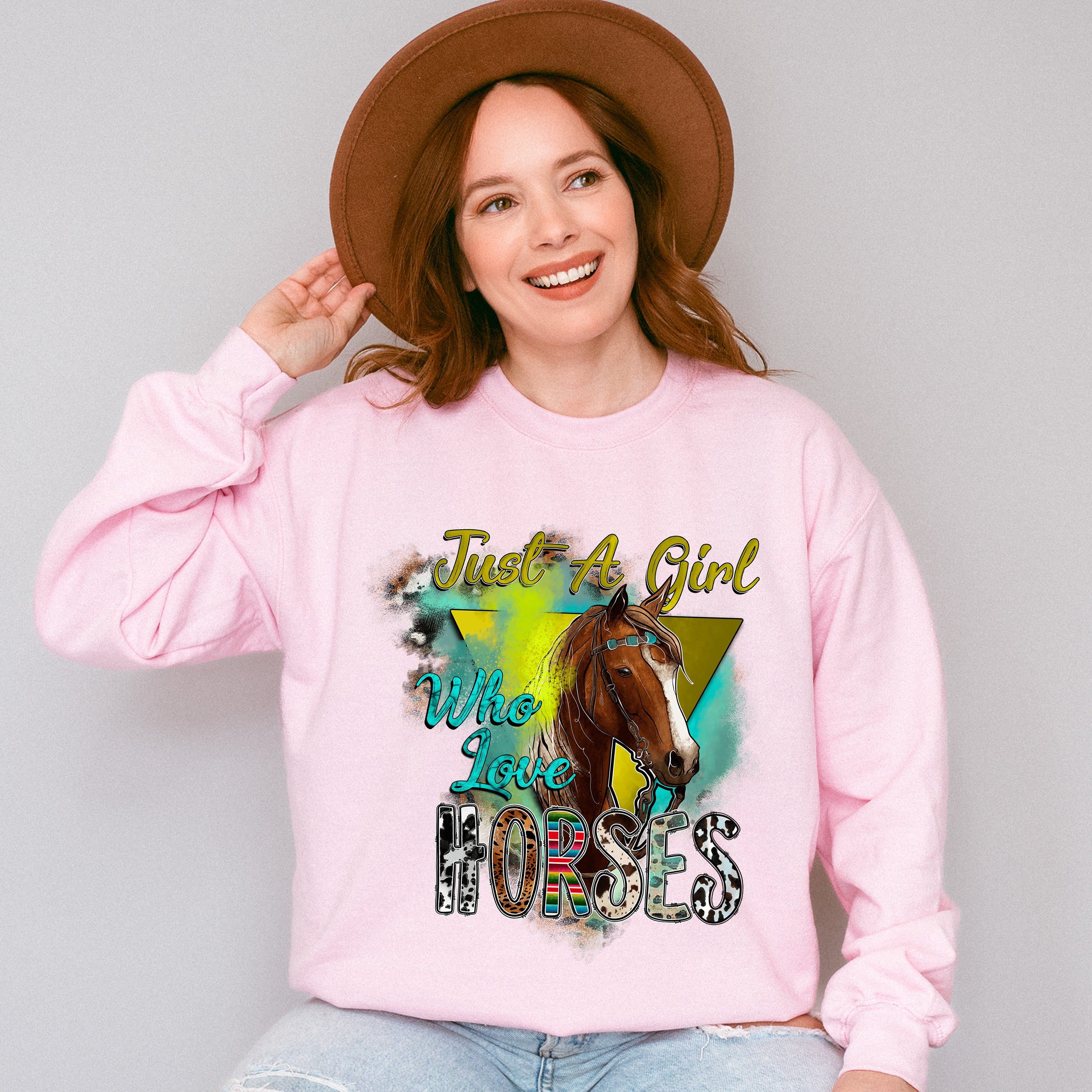 Just A Girl Who Love Horses - Farm Animals Unisex Crewneck T-Shirt Sweatshirt Hoodie