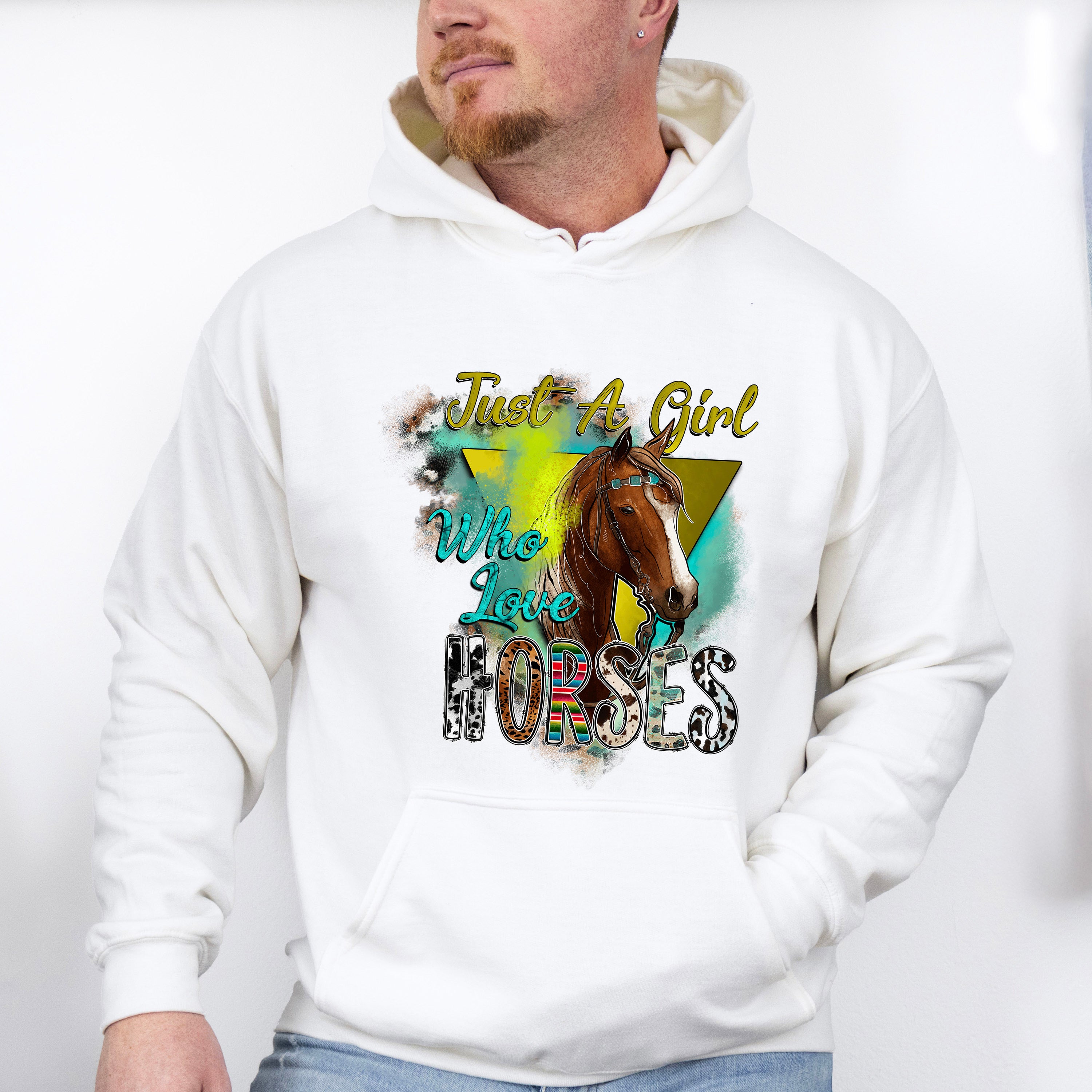 Just A Girl Who Love Horses - Farm Animals Unisex Crewneck T-Shirt Sweatshirt Hoodie