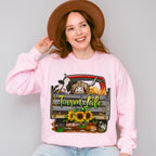 Farm Life Truck Design - Farm Animals Unisex Crewneck T-Shirt Sweatshirt Hoodie