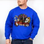 Farm Life Truck With Animals Design - Farm Animals Unisex Crewneck T-Shirt Sweatshirt Hoodie