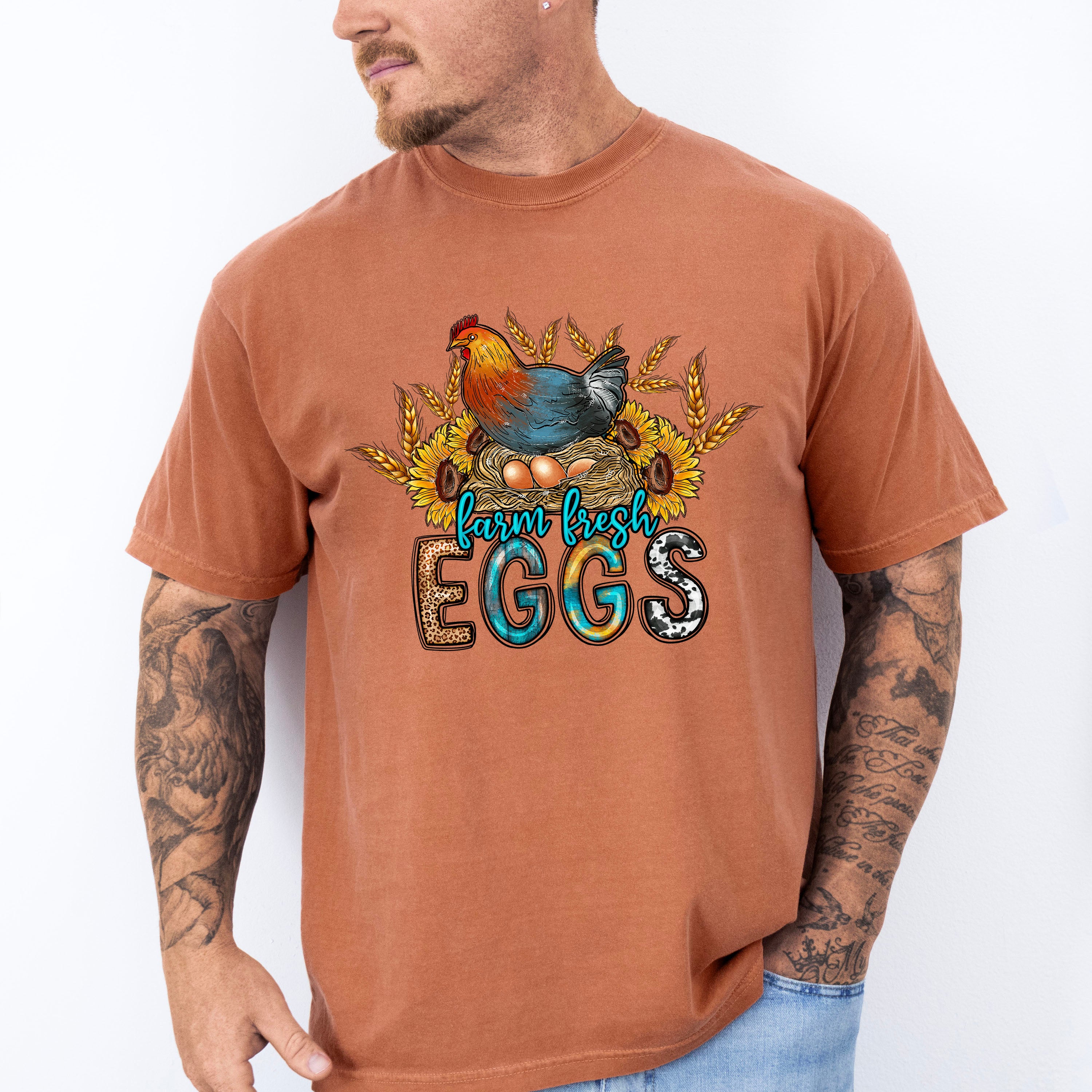 Farm Fresh Eggs - Farm Animals Unisex Crewneck T-Shirt Sweatshirt Hoodie