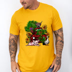Farm Animals Truck And Flower Design - Farm Animals Unisex Crewneck T-Shirt Sweatshirt Hoodie