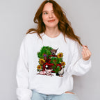 Farm Animals Truck And Flower Design - Farm Animals Unisex Crewneck T-Shirt Sweatshirt Hoodie