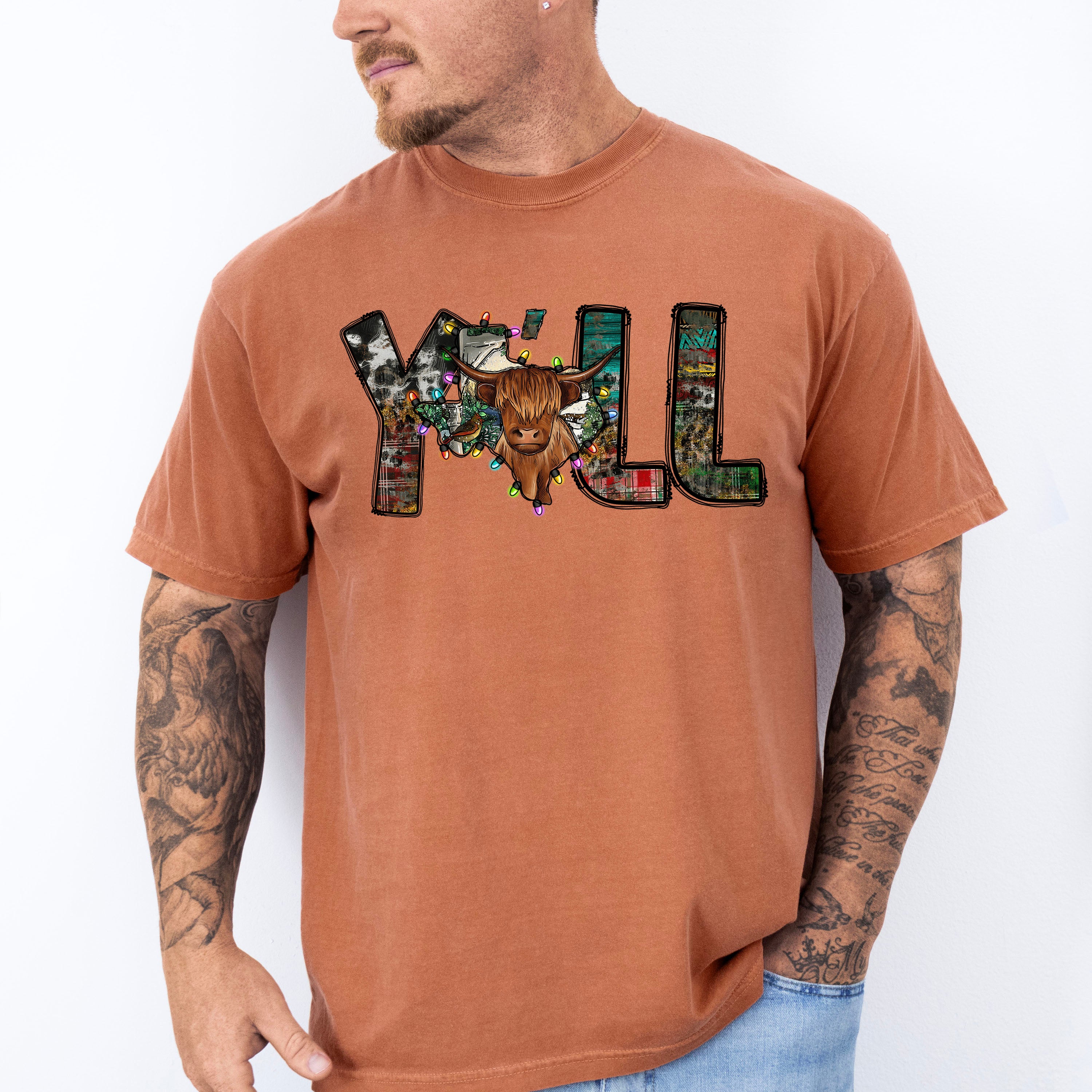 Y'all Texas Map Design - Farm Animals Unisex Crewneck T-Shirt Sweatshirt Hoodie