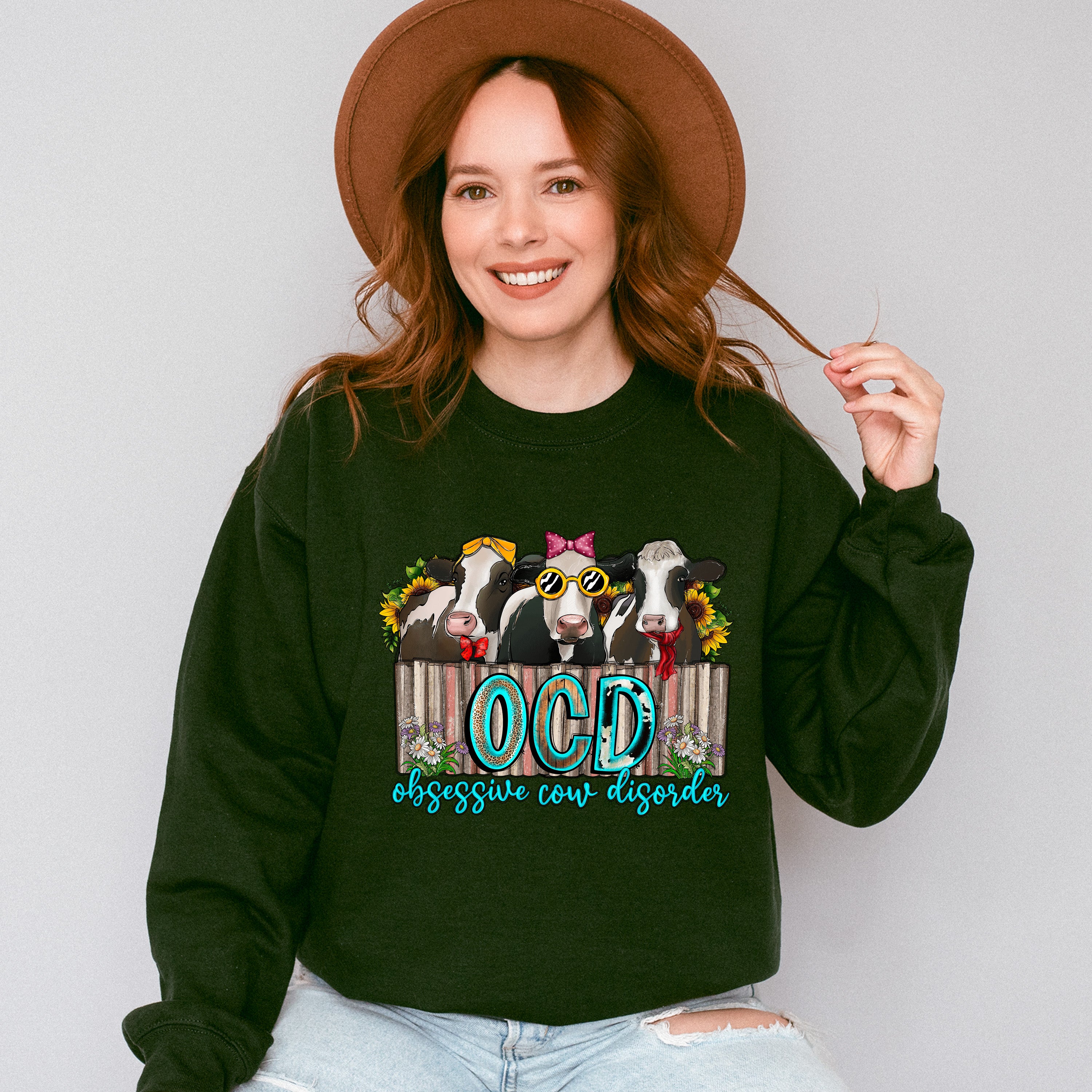 Obsessive Cow Disorder - Farm Animals Unisex Crewneck T-Shirt Sweatshirt Hoodie