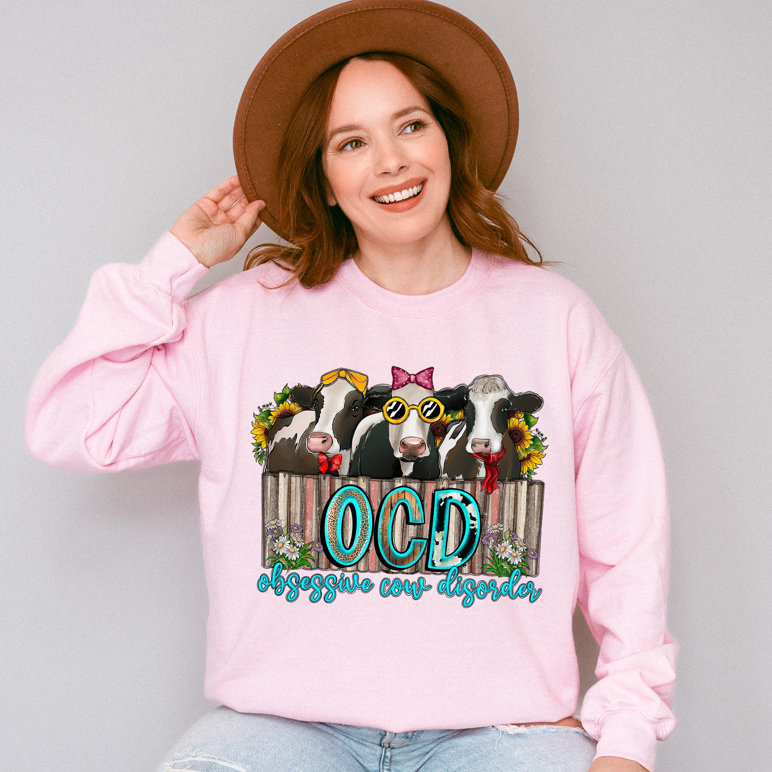 Obsessive Cow Disorder - Farm Animals Unisex Crewneck T-Shirt Sweatshirt Hoodie