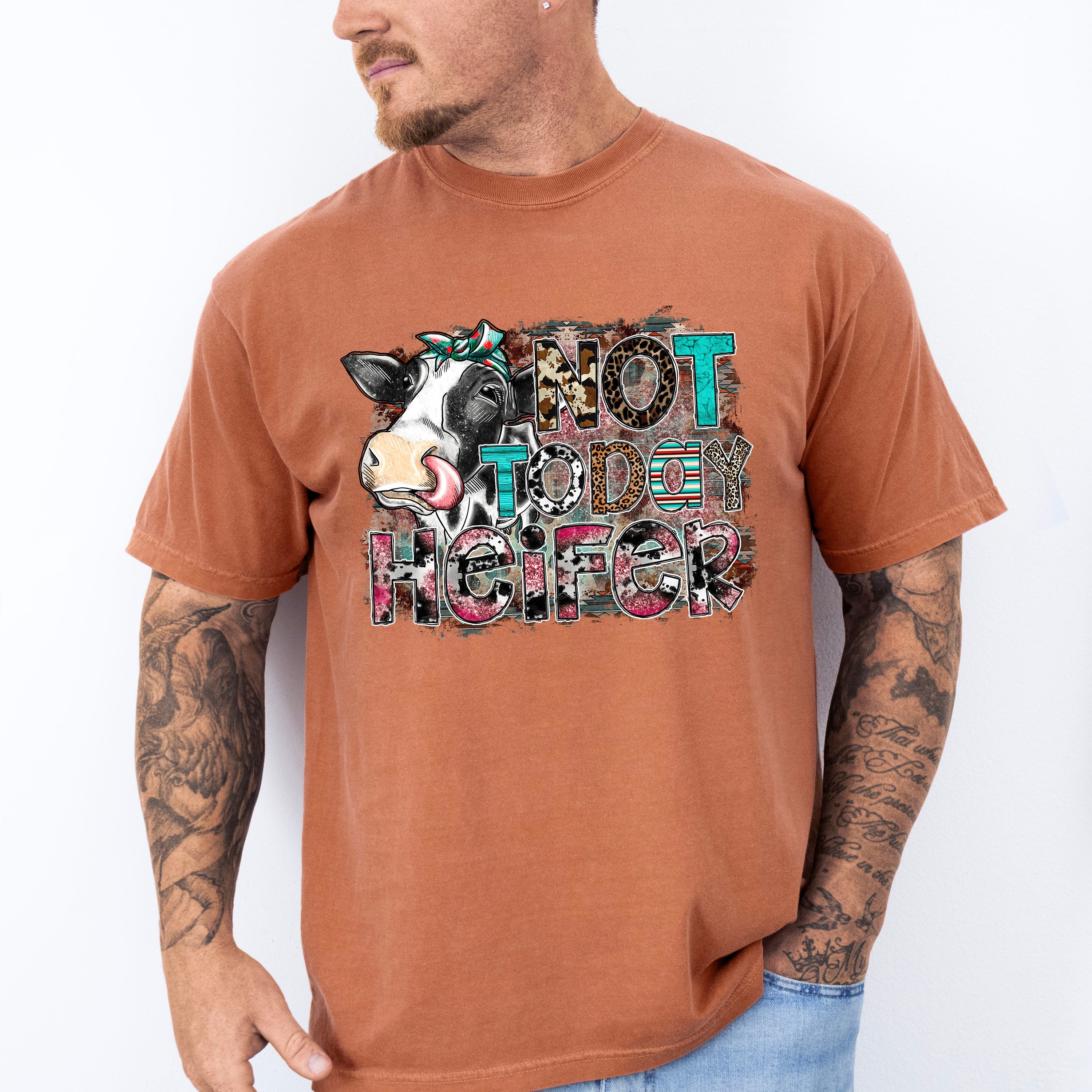 Not Today Heifer Design - Farm Animals Unisex Crewneck T-Shirt Sweatshirt Hoodie