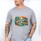 Colorful South Dakota State Design - States & Cities Unisex Crewneck T-Shirt Sweatshirt Hoodie