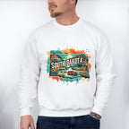 Colorful South Dakota State Design - States & Cities Unisex Crewneck T-Shirt Sweatshirt Hoodie