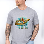 Colorful Tennessee State Design - States & Cities Unisex Crewneck T-Shirt Sweatshirt Hoodie