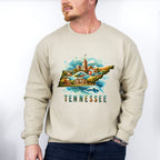 Colorful Tennessee State Design - States & Cities Unisex Crewneck T-Shirt Sweatshirt Hoodie